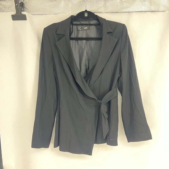 Mango Jackets & Blazers - MNG Size 8 Black Wrap Jacket